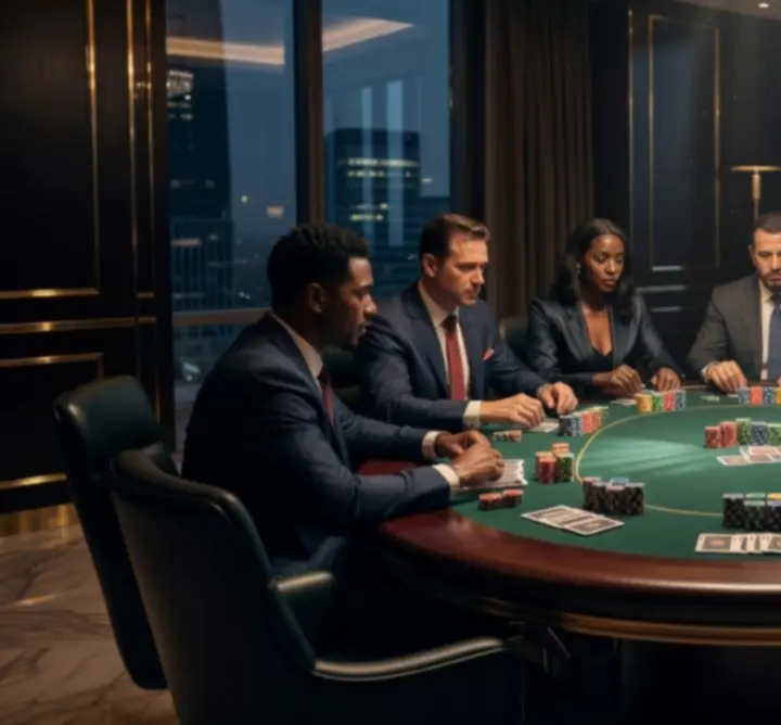 Pókerasztalok elegáns rendezvényteremben a Cool Air Install Hubban