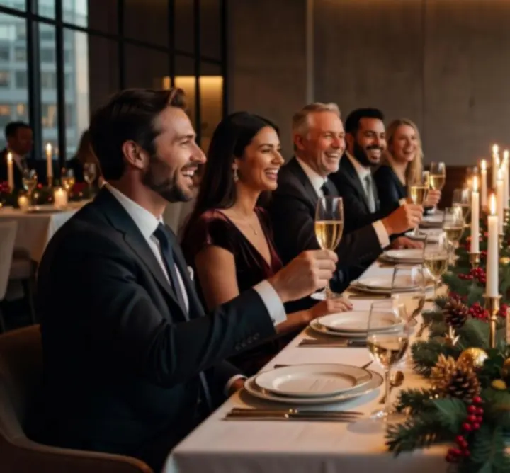 Elegáns privát rendezvény hangulatos megvilágítással a Cool Air Install Hub-ban.